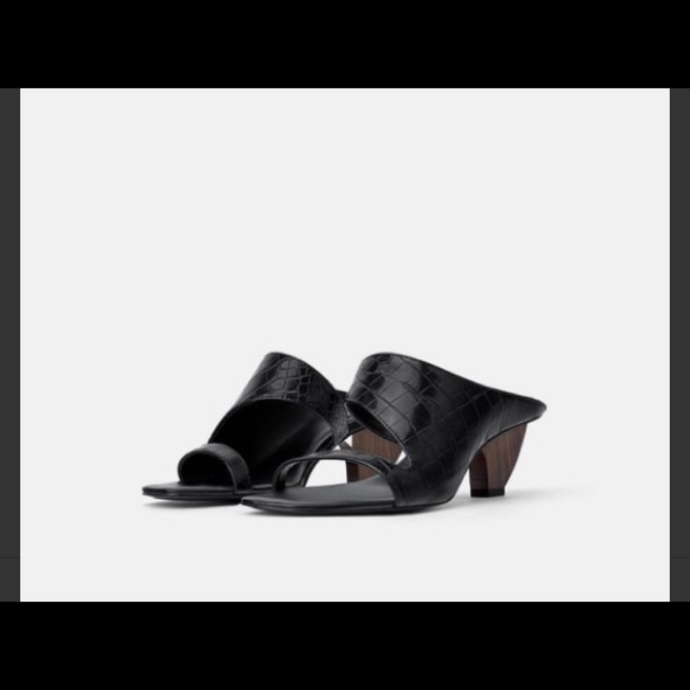 Zara Asymmetrical Wedged Sandals